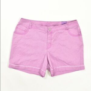 Lane Bryant Purple Stretch Jean Shorts Size 24